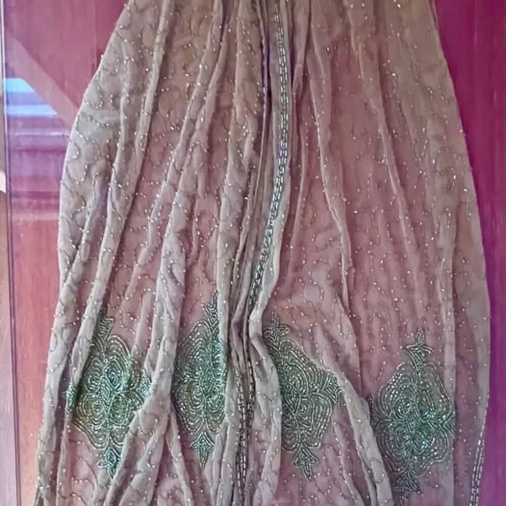 Exquisitely Beaded Chic 1930’s inspired Olive Beaded Scarf
